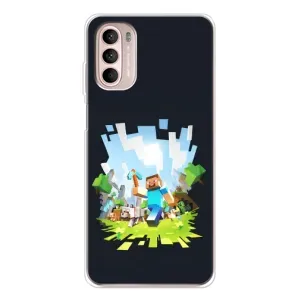 Чохол Майнкрафт на Motorola MOTO G52 (AlphaPrint) Minecraft (персонажі Minecraft)