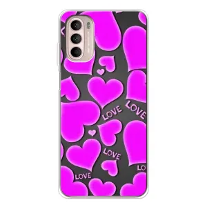 Чехлы для любимой на Мото Джі 52 (VPrint) (Pink hearts)