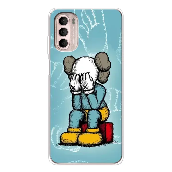 Чохол з принтом «Плач Bearbrick» для Motorola MOTO G52