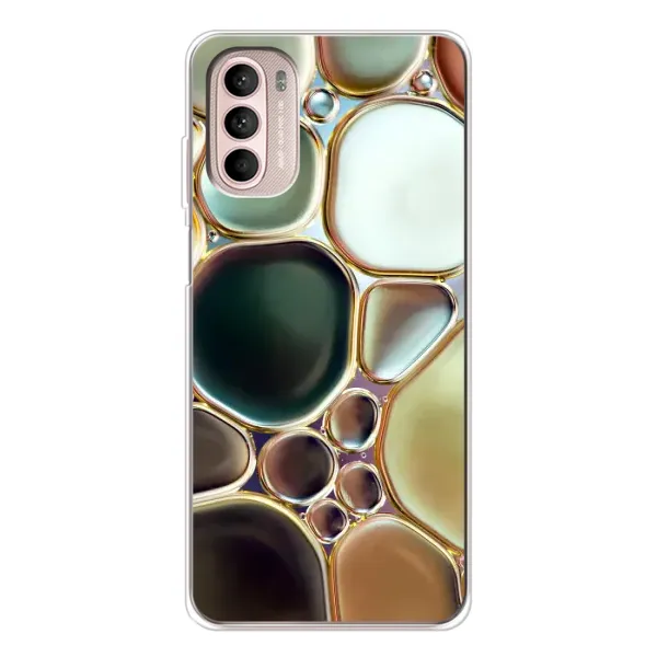 Чехол с принтом «Радужный Мрамор» для Motorola MOTO G52