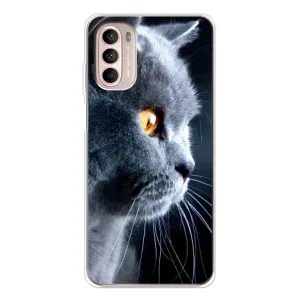 Чохли з Котиками для Motorola MOTO G52 (VPrint) (Сірий Кіт)