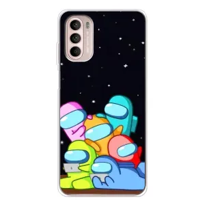 Чохли Амонг Ас для Motorola MOTO G52 (AlphaPrint) (Скіни в космосі)