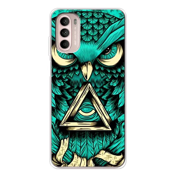Чохол з принтом «Сова з оком» для Motorola MOTO G52