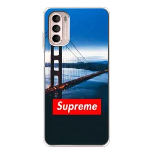 Чехол с принтом «Стиль Supreme» для Motorola MOTO G52