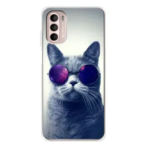 Чохол з принтом для Motorola MOTO G52 (AlphaPrint) Модні коти (Стильний кіт)