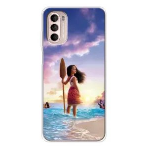 Чохол з мультфільмом Ваяна Motorola MOTO G52 (Моана з веслом)