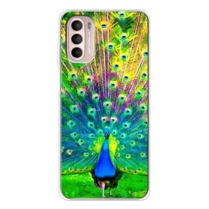 Чохол з пташками на Motorola MOTO G52 (VPrint) (Яскравий Павлин)