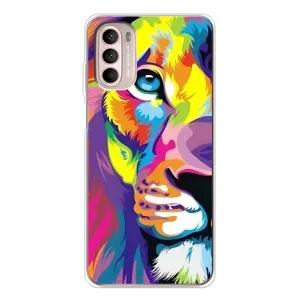 Чохол з картинкою ЛЕВ для Motorola MOTO G52 (VPrint) (Яскравий Лев)