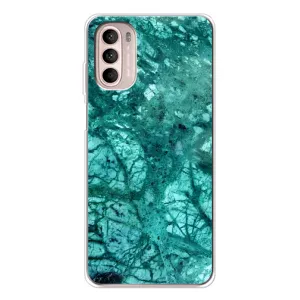 Мраморний чехол на Motorola MOTO G52 (VPrint) (Зелений мрамор)