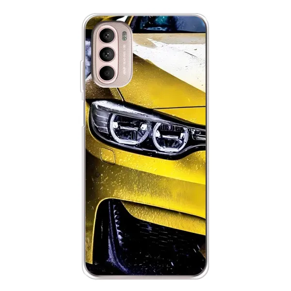 Чохол з принтом «Жовта машина» для Motorola MOTO G52