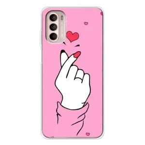 Чехол с принтом для Motorola MOTO G52 (AlphaPrint - Знак сердечка) (Знак Love)