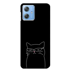 Чохол з малюнком кіт на Motorola MOTO G54 / G54 Power (Байдужий кіт)