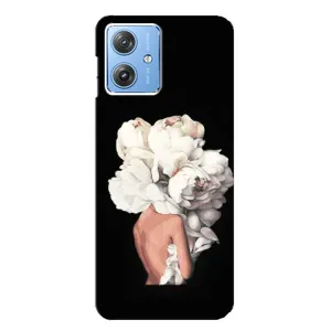 Чехлы (ART) Цветы на Motorola MOTO G54 / G54 Power (VPrint) (Білі квіти)