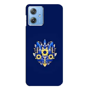 Чехлы для Motorola MOTO G54 / G54 Power  Укр. Символика (AlphaPrint) (Цветочный Герб)