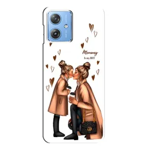 Чохол з друком для Motorola MOTO G54 / G54 Power - (Мама з дитинкою) (AlphaPrint) (Донька і мама)