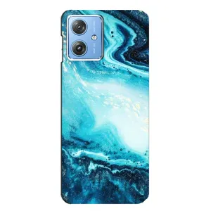 Мраморний чехол на Motorola MOTO G54 / G54 Power (VPrint) (Блакитний мрамор)