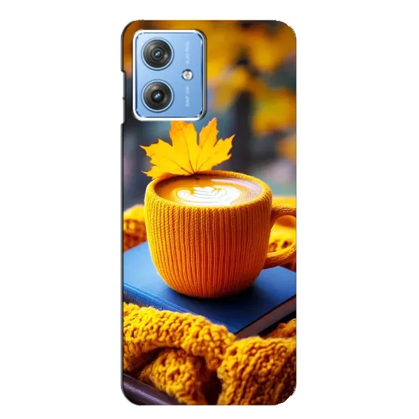 Чехол с принтом «Кофе на желтом пледе» для Motorola MOTO G54 / G54 Power