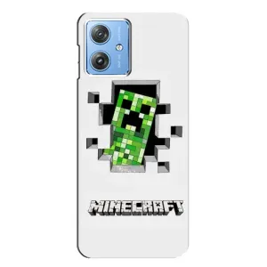 Чохол Майнкрафт на Motorola MOTO G54 / G54 Power (AlphaPrint) Minecraft (кріпер Майнкрафт)