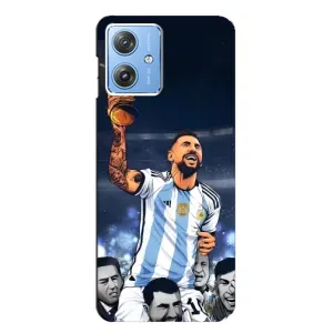 Чохли для Motorola MOTO G54 / G54 Power (Leo чемпіон) (AlphaPrint) (Мессі з кубком)