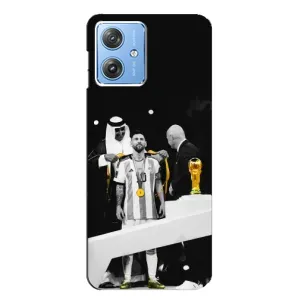 Чохли для Motorola MOTO G54 / G54 Power (Leo чемпіон) (AlphaPrint) (Мессі коронований)
