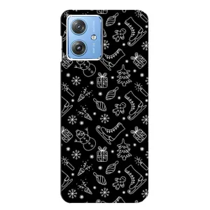 Чехол с принтом «Новогодний фон» для Motorola MOTO G54 / G54 Power