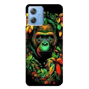 Чохол з принтом «Мавпа в квітах» для Motorola MOTO G54 / G54 Power