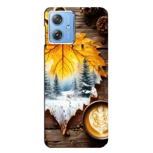 Чохол з унікальним дизайном 'Осінь з кавою' для Motorola MOTO G54 / G54 Power (Осінньо-зимова кава)