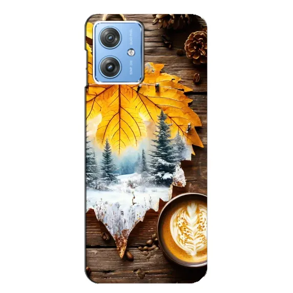Чехол с принтом «Осенне-зимний кофе» для Motorola MOTO G54 / G54 Power