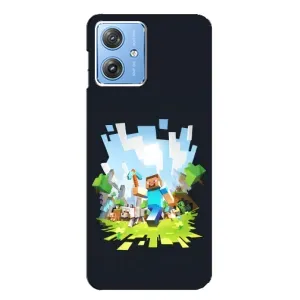Чохол Майнкрафт на Motorola MOTO G54 / G54 Power (AlphaPrint) Minecraft (персонажі Minecraft)