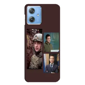 Чохол для Motorola MOTO G54 / G54 Power (AlphaPrint - с принтом Зеленського) (Президент)