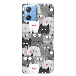Чохли з Котиками для Motorola MOTO G54 / G54 Power (VPrint) (Мальовані котики)