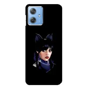 Чехлы Венсдей на Motorola MOTO G54 / G54 Power Уэнсдей (AlphaPrint) (серьезная Уэнздей)