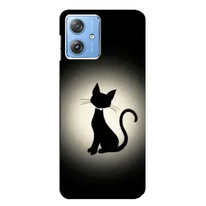 Чохол з принтом «Силует котика» для Motorola MOTO G54 / G54 Power