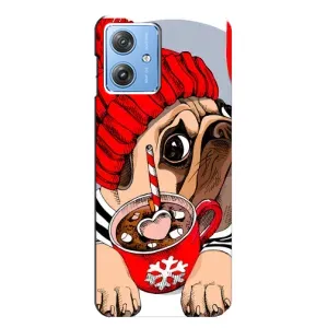 Чохли з собаками для Motorola MOTO G54 / G54 Power (VPrint) (Песик в шапці)