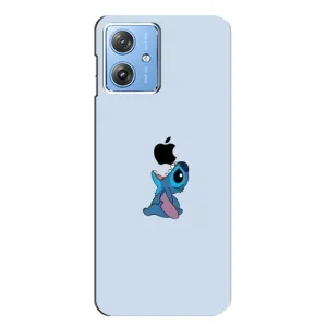 Чехол с принтом Стич на Motorola MOTO G54 / G54 Power (Stitch apple)