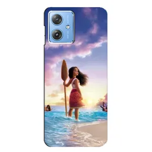 Чехол с мультфильмом Моана Motorola MOTO G54 / G54 Power (Моана с веслом)