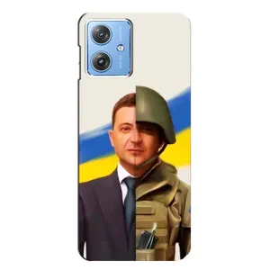 Чохол для Motorola MOTO G54 / G54 Power (AlphaPrint - с принтом Зеленського) (Зеленский солдат)