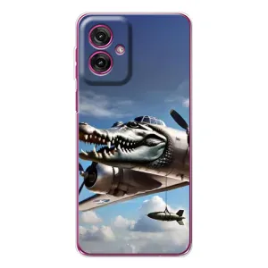 Чехол с мемом Тралалело тралала на Motorola Moto G55 (Бомбардиро крокодило)