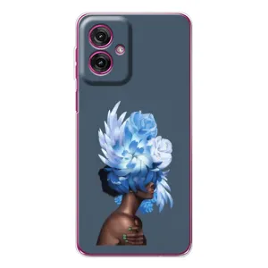 Чехлы (ART) Цветы на Motorola Moto G55 (VPrint) (Квіти на голові)