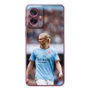 Чехлы с футболистом Ерлинг Холанд для Motorola Moto G55 (AlphaPrint) (Эрлинг Холанд)
