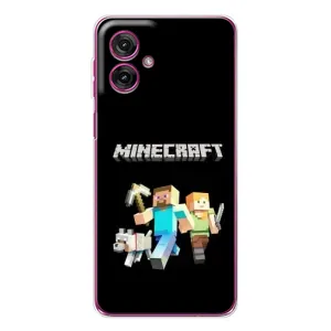 Чохол Майнкрафт на Motorola Moto G55 (AlphaPrint) Minecraft (герої Minecraft)