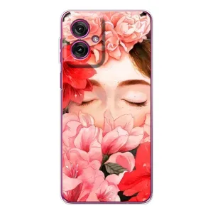 Чехлы (ART) Цветы на Motorola Moto G55 (VPrint) (Очі в квітах)