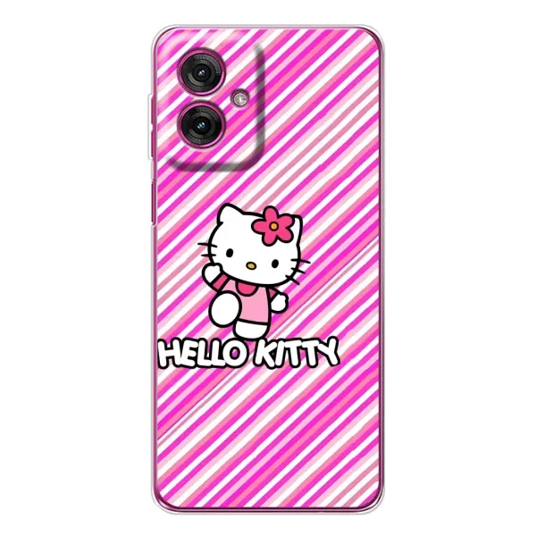 Чохол з принтом «Hello Kytty» для Motorola Moto G55