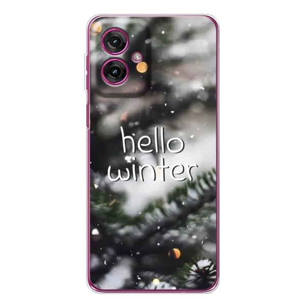 Чехол с принтом «Hello winter» для Motorola Moto G55