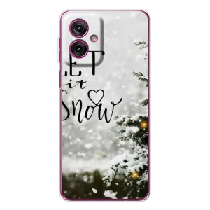 Новорічні, Святкові Чохли для Motorola Moto G55 - 2024 год (Let it snow)