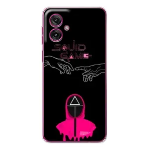 Чехол Гра в кальмара для Motorola Moto G55 (Минимализм Игра кальмара)
