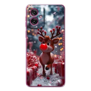 Яскравий чохол для Motorola Moto G55 з Зимові Оленята (Олень серед подарунків)
