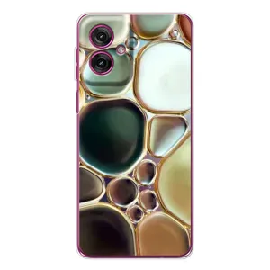 Мраморний чехол на Motorola Moto G55 (VPrint) (Радужний Мрамор)