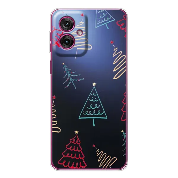 Чехол с принтом «Рождественские елки» для Motorola Moto G55
