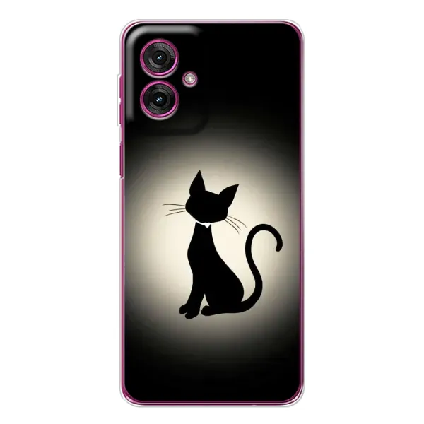 Чехол с принтом «Силуэт котика» для Motorola Moto G55